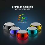 Ultra Mini Wireless Bluetooth Speaker with Heavy Metal Electroplating Round Speaker | Wireless Power Button Controlled, 2 Hours Running Battery Pack of 1 (Multicolor)