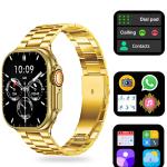 Ultimate Premium 24K Ultra Watch Gold Edition | Ultra HD Display | Bluetooth Calling | Wireless Charging |