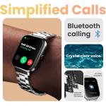 TWS Smart Watch 1.85''HD Screen, Bluetooth Calling, IP68, 500 Nits Brightness,, AlI Voice Assistant, SpO2 Monitoring and 100+ Sports Mode